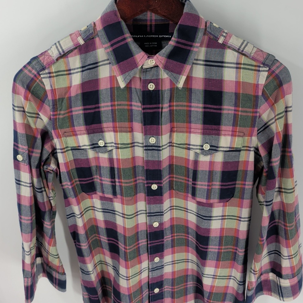 Ralph‎ Lauren Sport Classic Plaid Western Button-Up Shirt Multicolor Size 6 - Picture 3 of 8